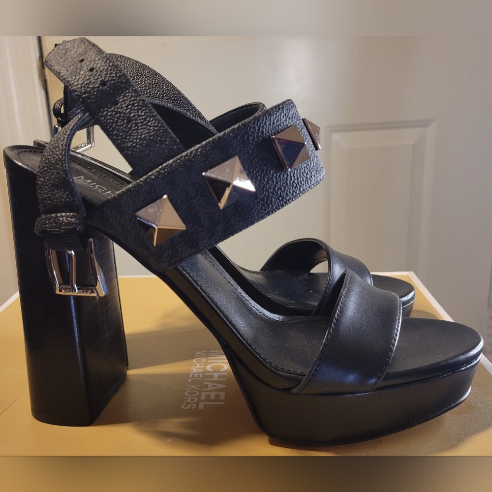 6.5 Black studded Michael Kors heel